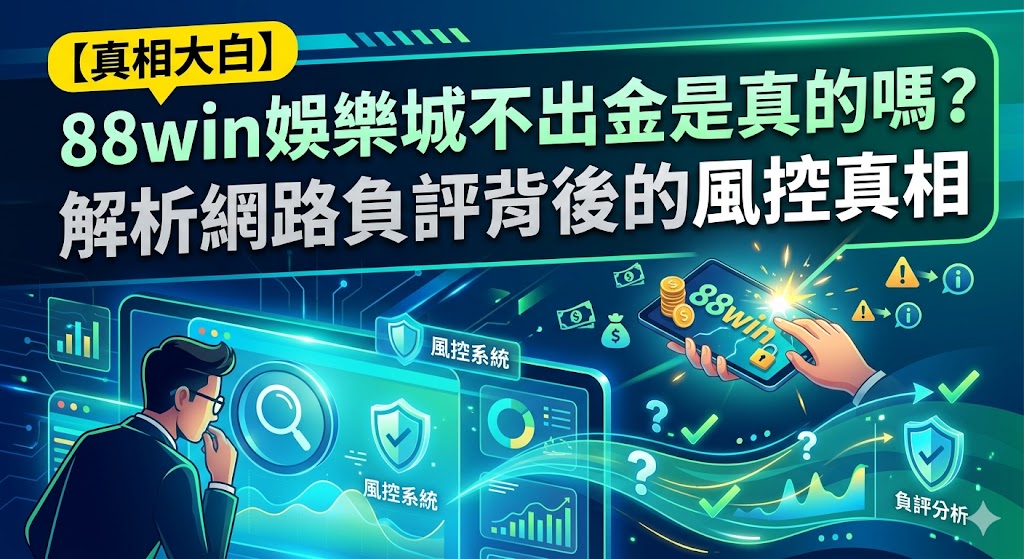 針對網路熱議「88win娛樂城不出金」的傳聞，本篇深度專題將帶您透視這些負評背後的真實情況與風控邏輯。許多玩家遭遇的提款爭議，往往源於觸發了平台嚴格的洗碼量審核或異常投注偵測，而非單純的惡意侵吞。我們詳細解析了 88win 的安全機制，包括 IP 登入異常、套利行為判定及優惠活動的隱藏條款，這些因素常導致提單被駁回而引發負評。透過彙整多方玩家的實際出金案例，本文區分了「技術性風控」與「惡意黑網」的本質差異，並教導玩家如何準備正確的申訴資料以解除帳號疑慮。理解這些風控真相，能幫助您在 88win 進行遊戲時，有效規避可能導致資金凍結的雷區，確保在合法合規的操作下，每一筆贏得的彩金都能如期入帳，保護您的資金安全與遊戲權益。